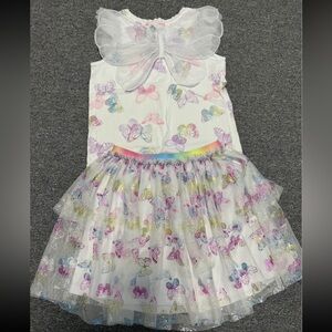 Butterfly Print Kids Matching Set